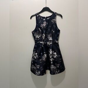 Chelsea from Honey Elegant Floral Sleeveless Flared Fitted Dress